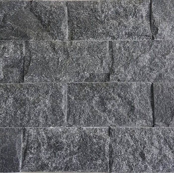 Đá bóc đen tự nhiên ốp trang trí sân cổng tường rào DB-001B