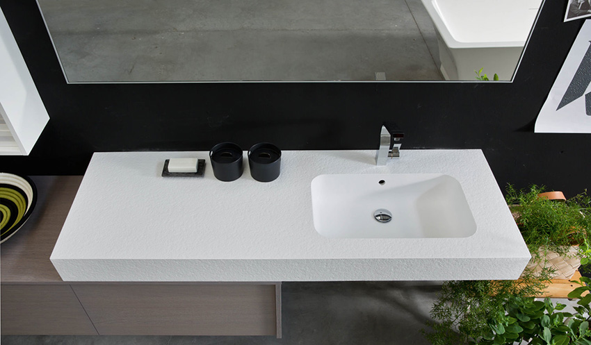 Chậu lavabo liền bàn